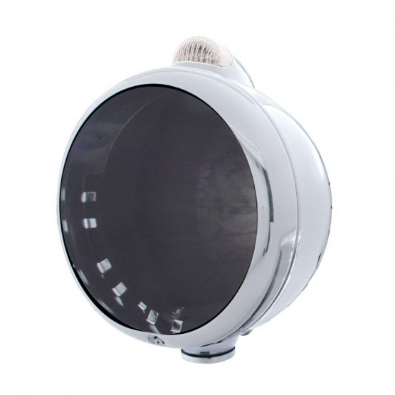 Chrome Guide 682-C Headlight No Bulb With Dual Mode LED Signal - Clear Lens - View 1
