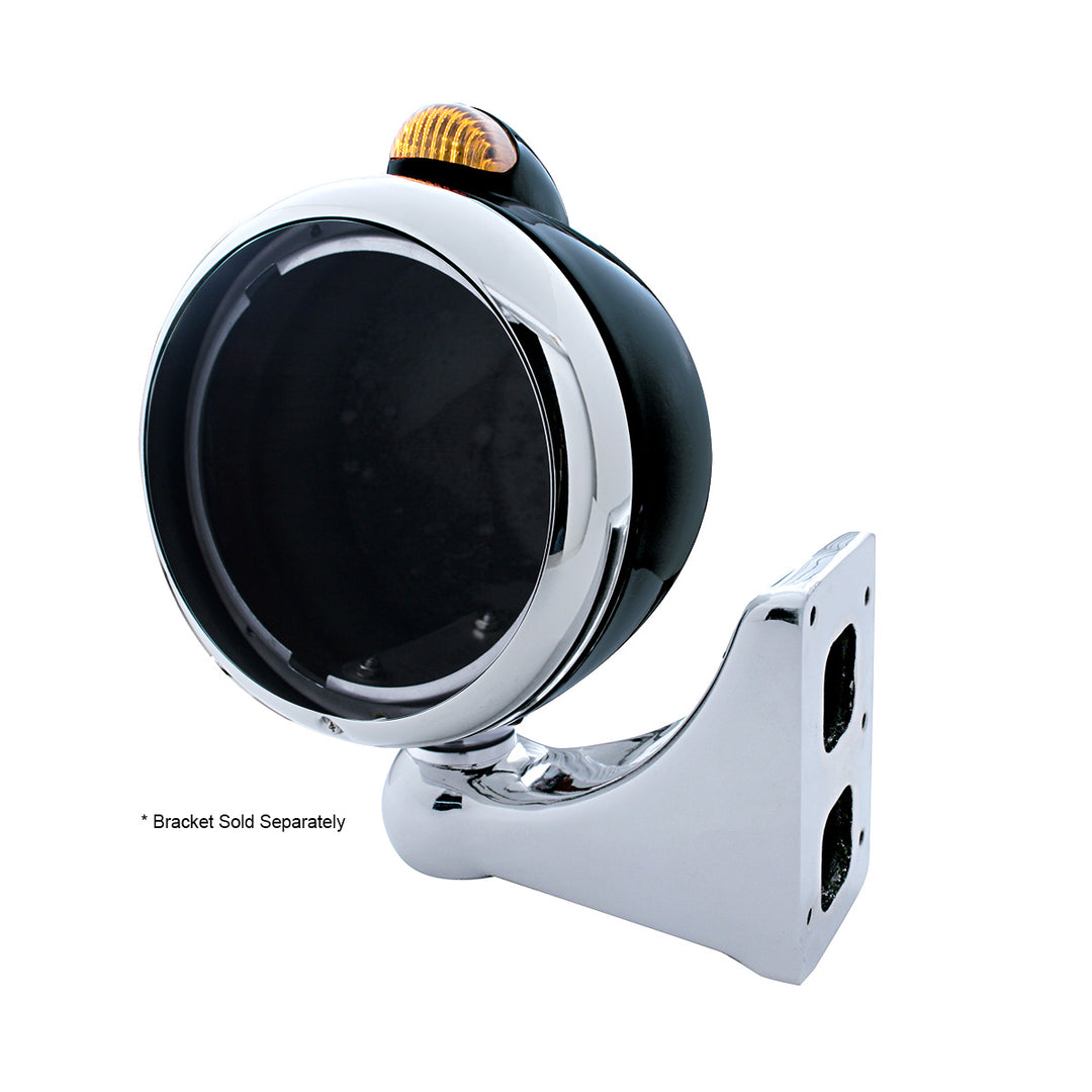 Black Guide 682-C Headlight No Bulb With Dual Mode LED Signal - Amber Lens - View 4