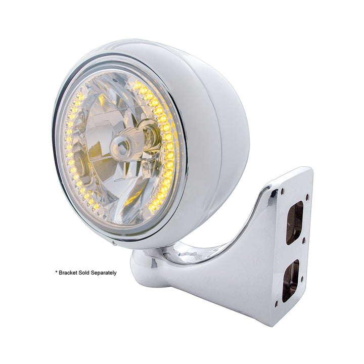 Chrome Guide 682-C Style Headlight H4 Bulb With 34 Amber LED - View 3