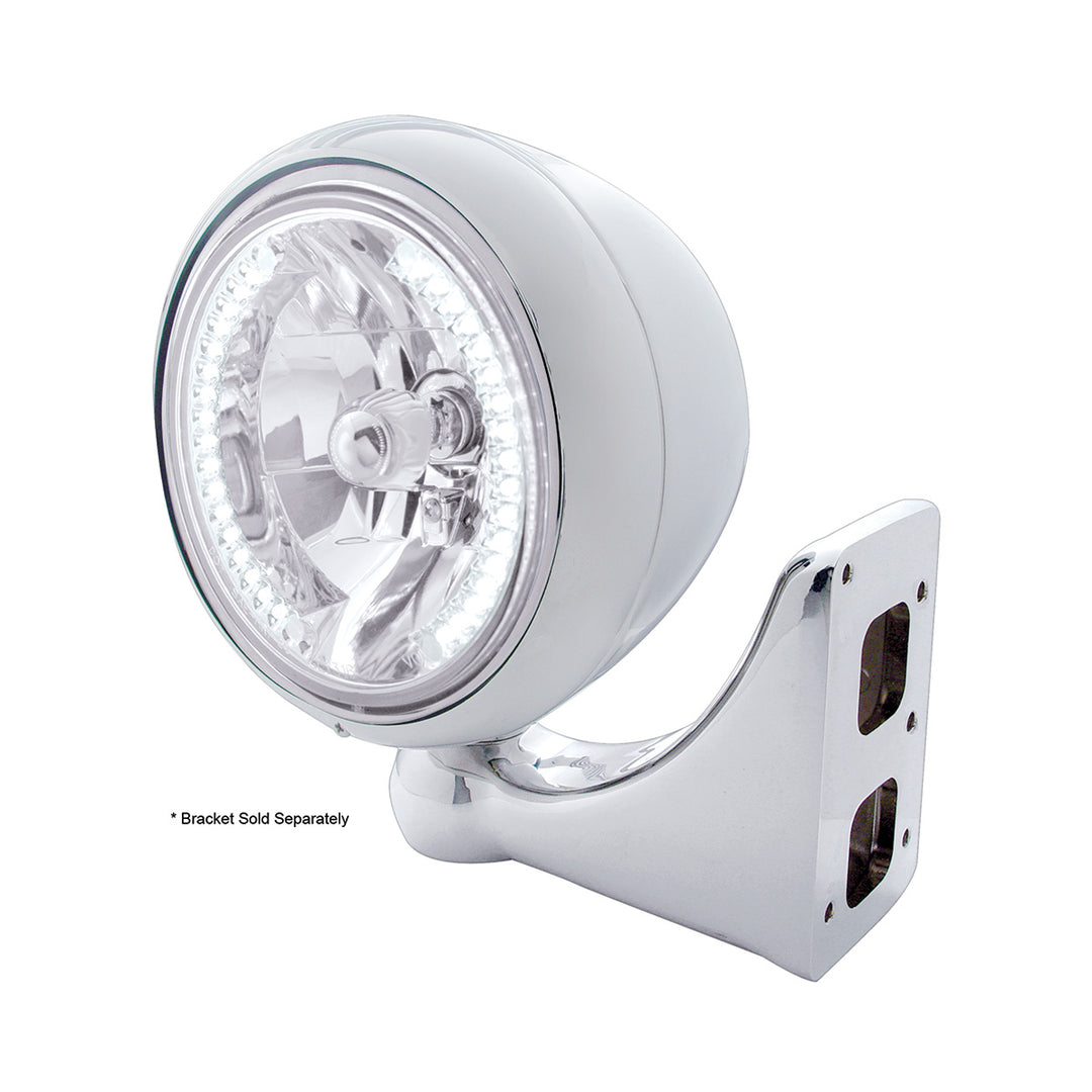 Chrome Guide 682-C Style Headlight H4 Bulb With 34 White LED - View 3