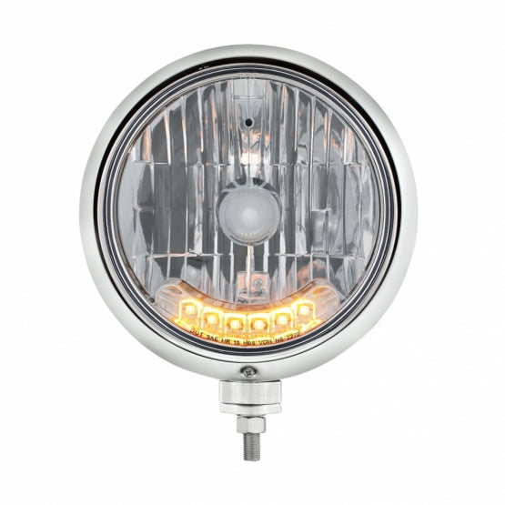 Stainless Guide 682-C Style Headlight H4 Bulb With 6 Amber LED - View 6