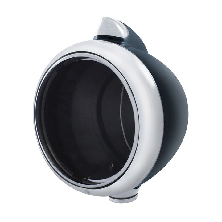 Black Guide 682-C Headlight No Bulb With Original Style LED Signal - Clear Lens - View 1