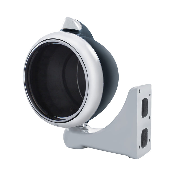 Black Guide 682-C Headlight No Bulb With Original Style LED Signal - Clear Lens - View 3