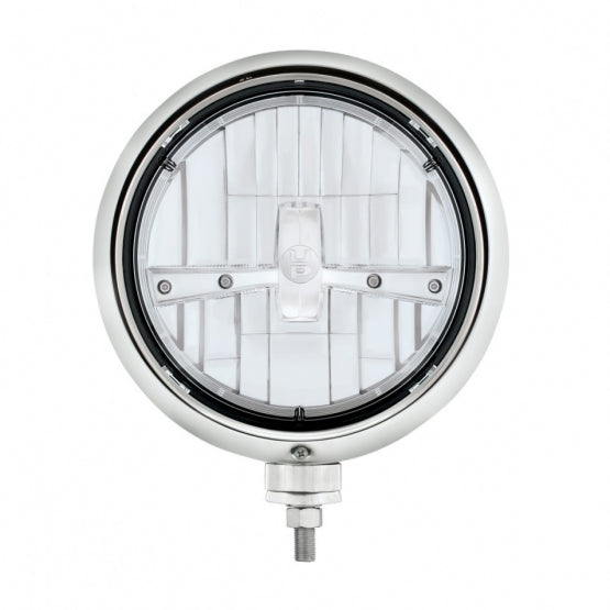 Black Guide Headlight 5 LED Bulb - Chrome - View 2