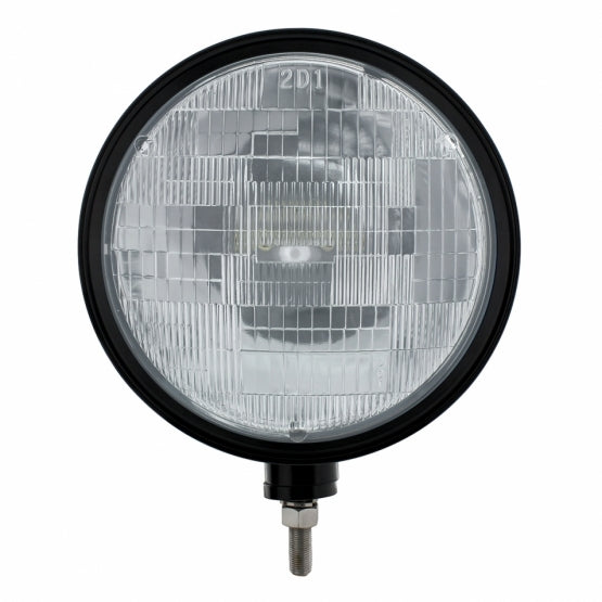 Black "Billet" Style Groove Headlight H6024 Bulb - View 2