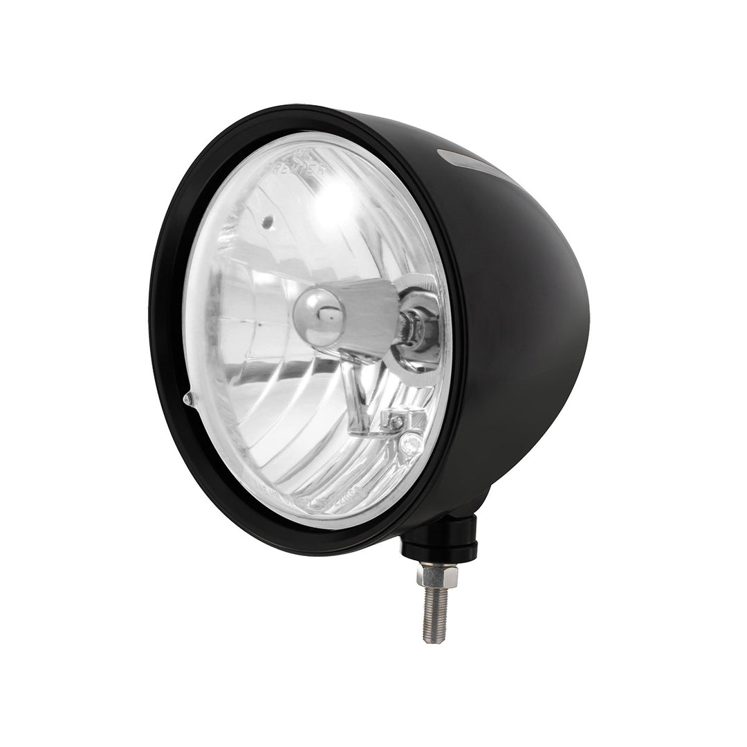 Black "Billet" Style Groove Headlight Crystal H4 Bulb - View 1