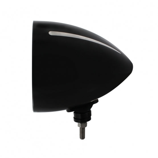 Black "Billet" Style Groove Headlight H4 Bulb With 34 Amber LED - View 4