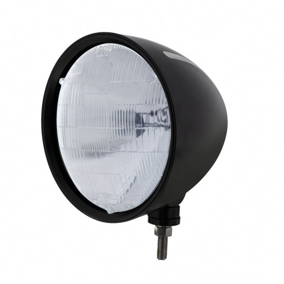 Black "Billet" Style Groove Headlight H6014 Bulb - View 1