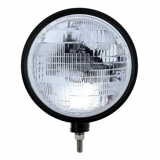 Black "Billet" Style Groove Headlight H6014 Bulb - View 2