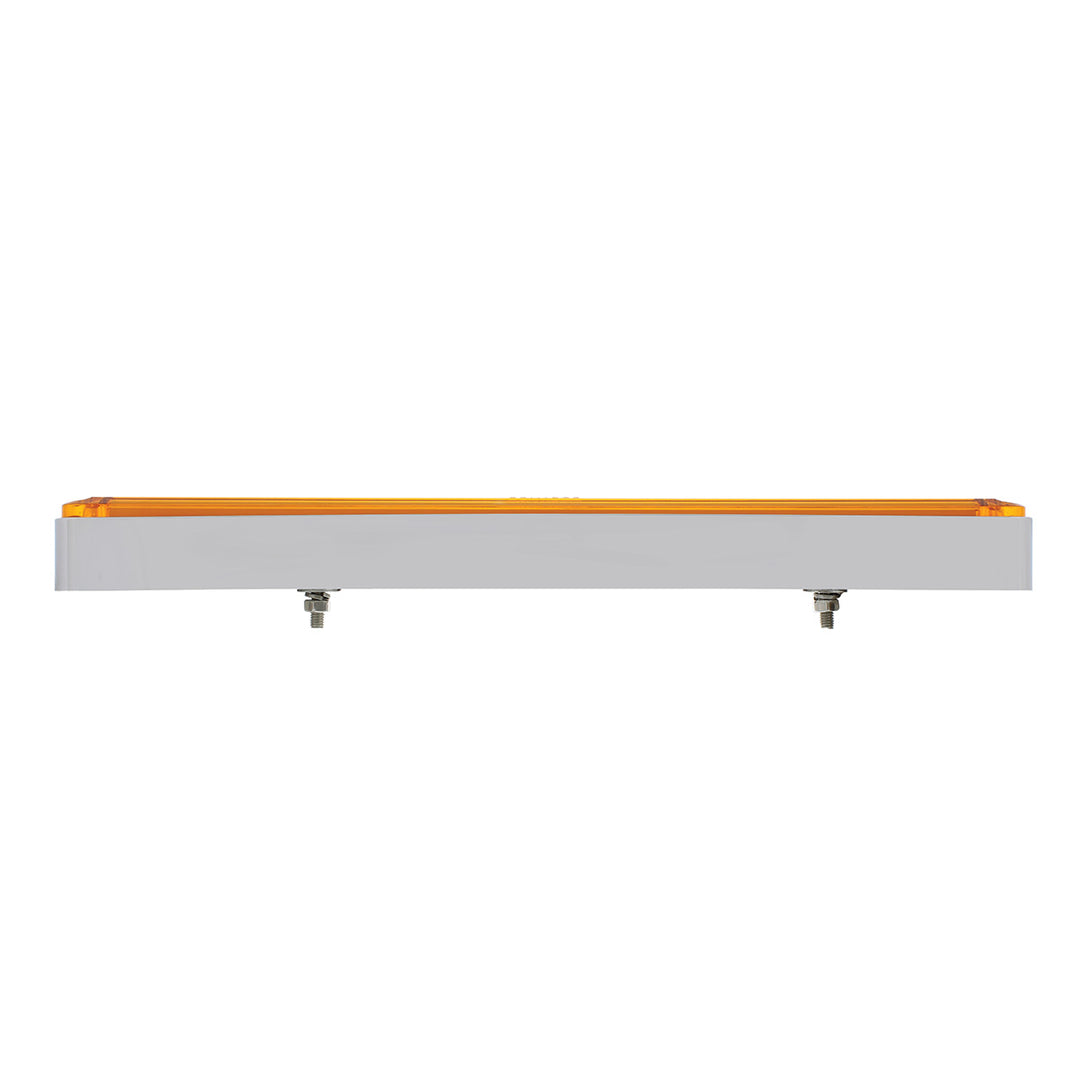 24 LED Dual Function 12" GloLight Bar With Bezel - Amber LED/Amber Lens - View 5