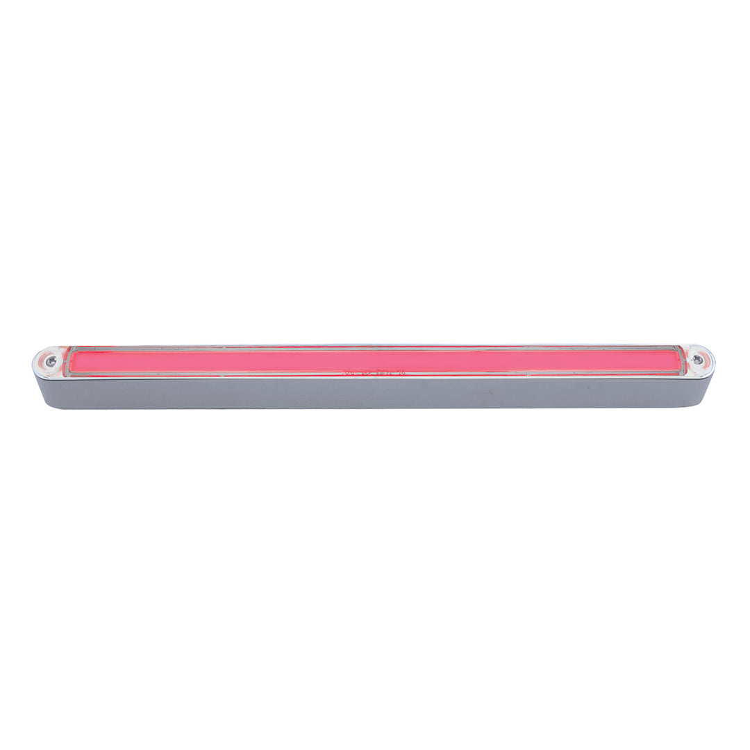 24 LED Dual Function 12" GloLight Bar With Bezel - Red LED/Clear Lens - View 3