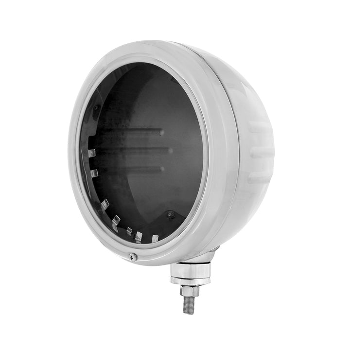 Stainless Classic Style Embossed Stripe Headlight Housing - View 1