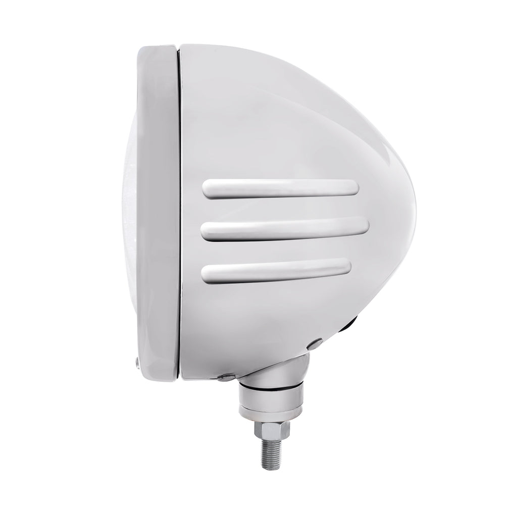 Stainless Bullet Embossed Stripe Headlight Housing With 11 LED Crystal 7" Round Headlight - View 2