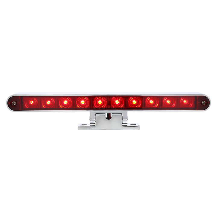 10 LED Dual Function 3rd Brake Light With Chrome Swivel Pedestal Base - Red LED/Red Lens - View 1