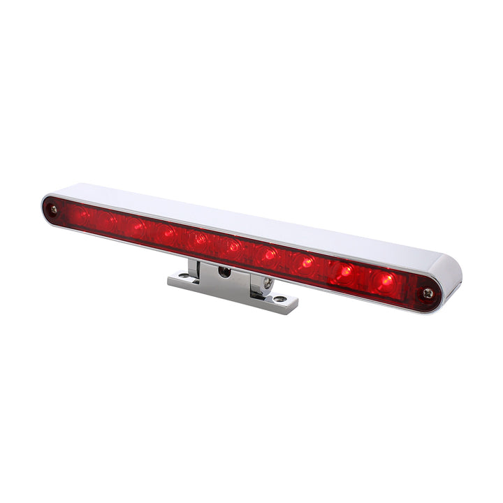 10 LED Dual Function 3rd Brake Light With Chrome Swivel Pedestal Base - Red LED/Red Lens - View 5