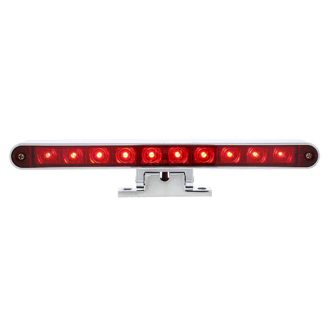 10 LED Split Function 3rd Brake Light With Chrome Swivel Pedestal Base - Red LED/Red Lens - View 1