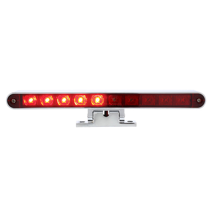 10 LED Split Function 3rd Brake Light With Chrome Swivel Pedestal Base - Red LED/Red Lens - View 2