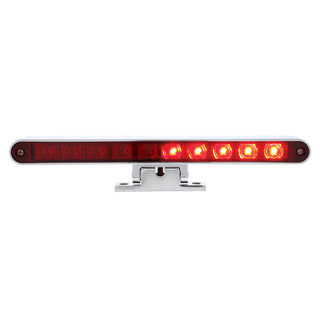 10 LED Split Function 3rd Brake Light With Chrome Swivel Pedestal Base - Red LED/Red Lens - View 3