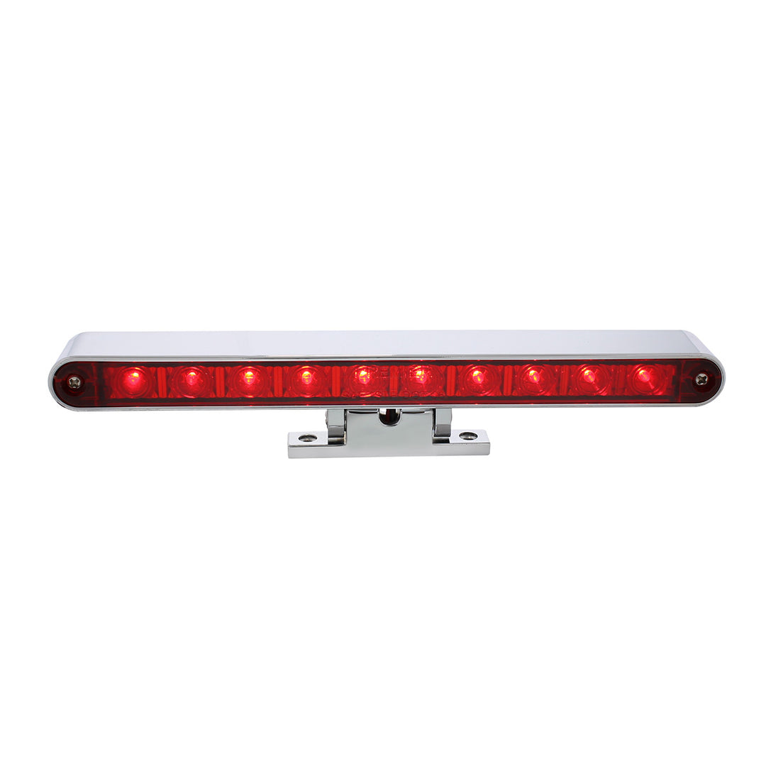 10 LED Split Function 3rd Brake Light With Chrome Swivel Pedestal Base - Red LED/Red Lens - View 5