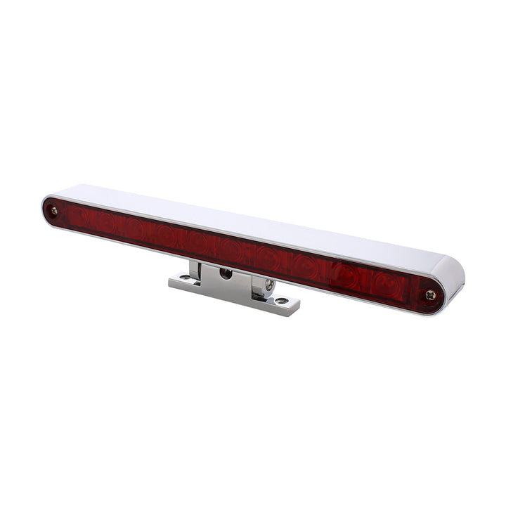 10 LED Split Function 3rd Brake Light With Chrome Swivel Pedestal Base - Red LED/Red Lens - View 8