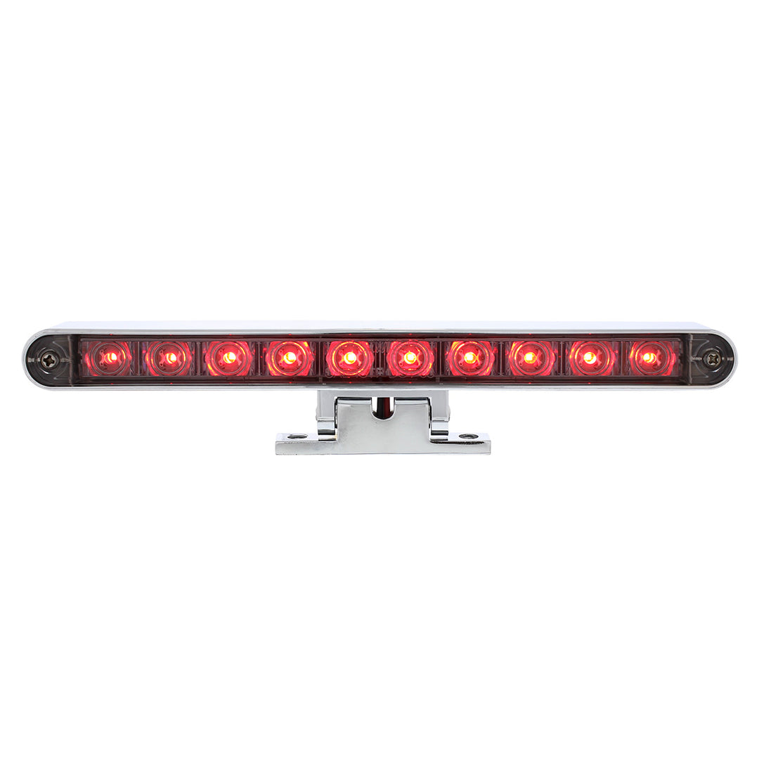 10 LED Dual Function 3rd Brake Light With Chrome Swivel Pedestal Base - Red LED/Clear Lens - View 1