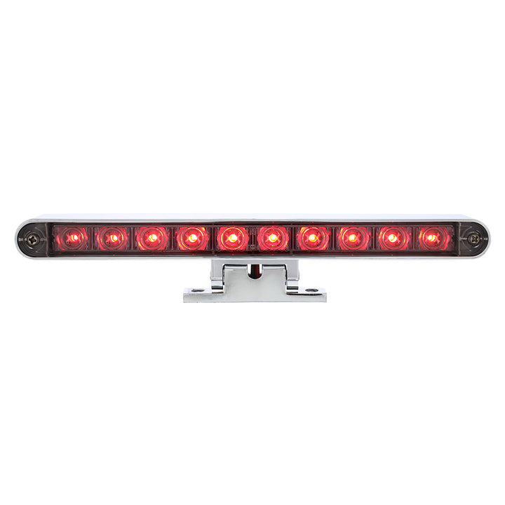10 LED Dual Function 3rd Brake Light With Chrome Swivel Pedestal Base - Red LED/Clear Lens - View 1
