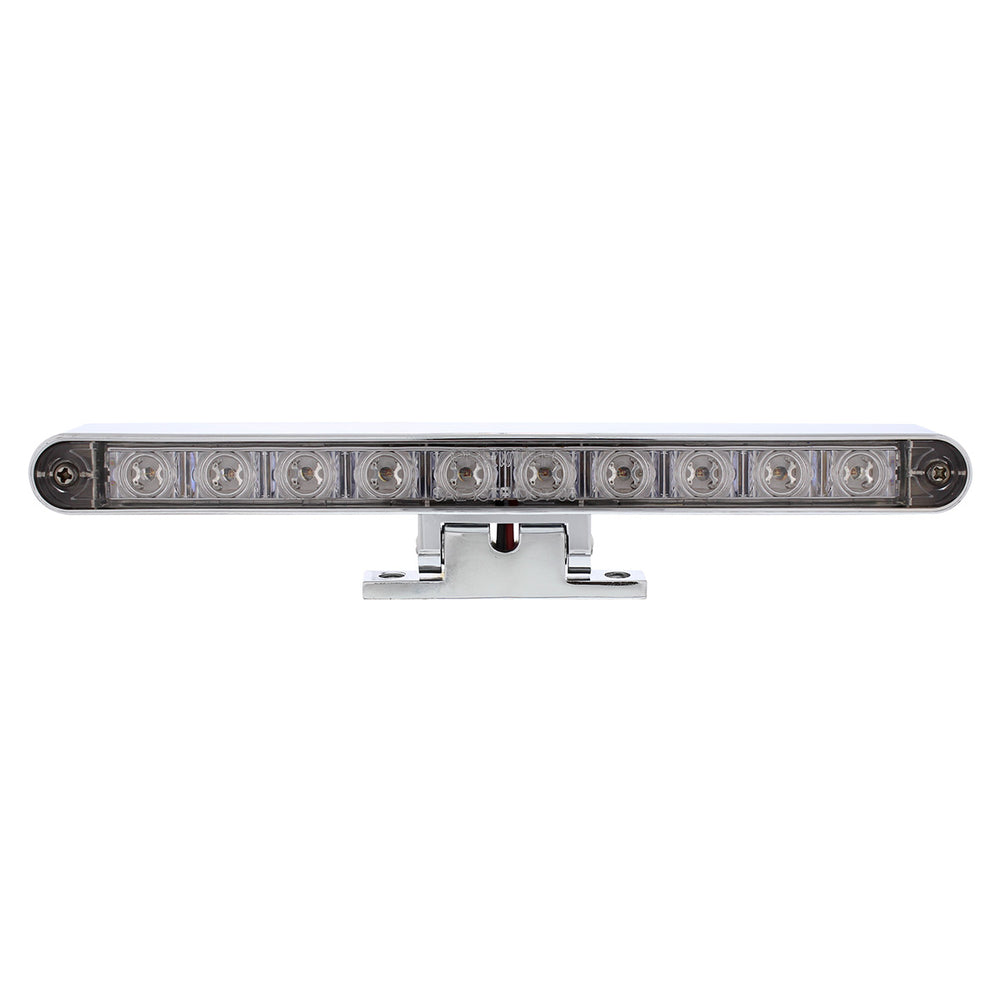 10 LED Dual Function 3rd Brake Light With Chrome Swivel Pedestal Base - Red LED/Clear Lens - View 2