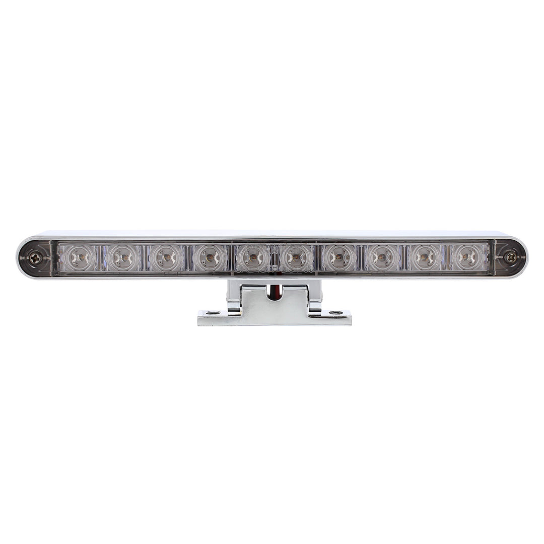 10 LED Dual Function 3rd Brake Light With Chrome Swivel Pedestal Base - Red LED/Clear Lens - View 2