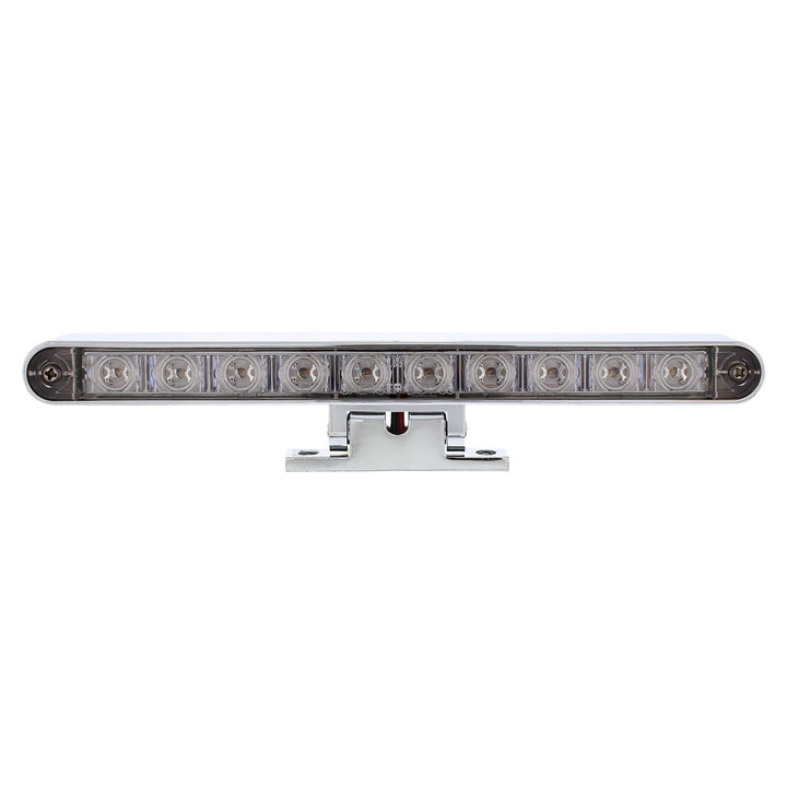 10 LED Dual Function 3rd Brake Light With Chrome Swivel Pedestal Base - Red LED/Clear Lens - View 2