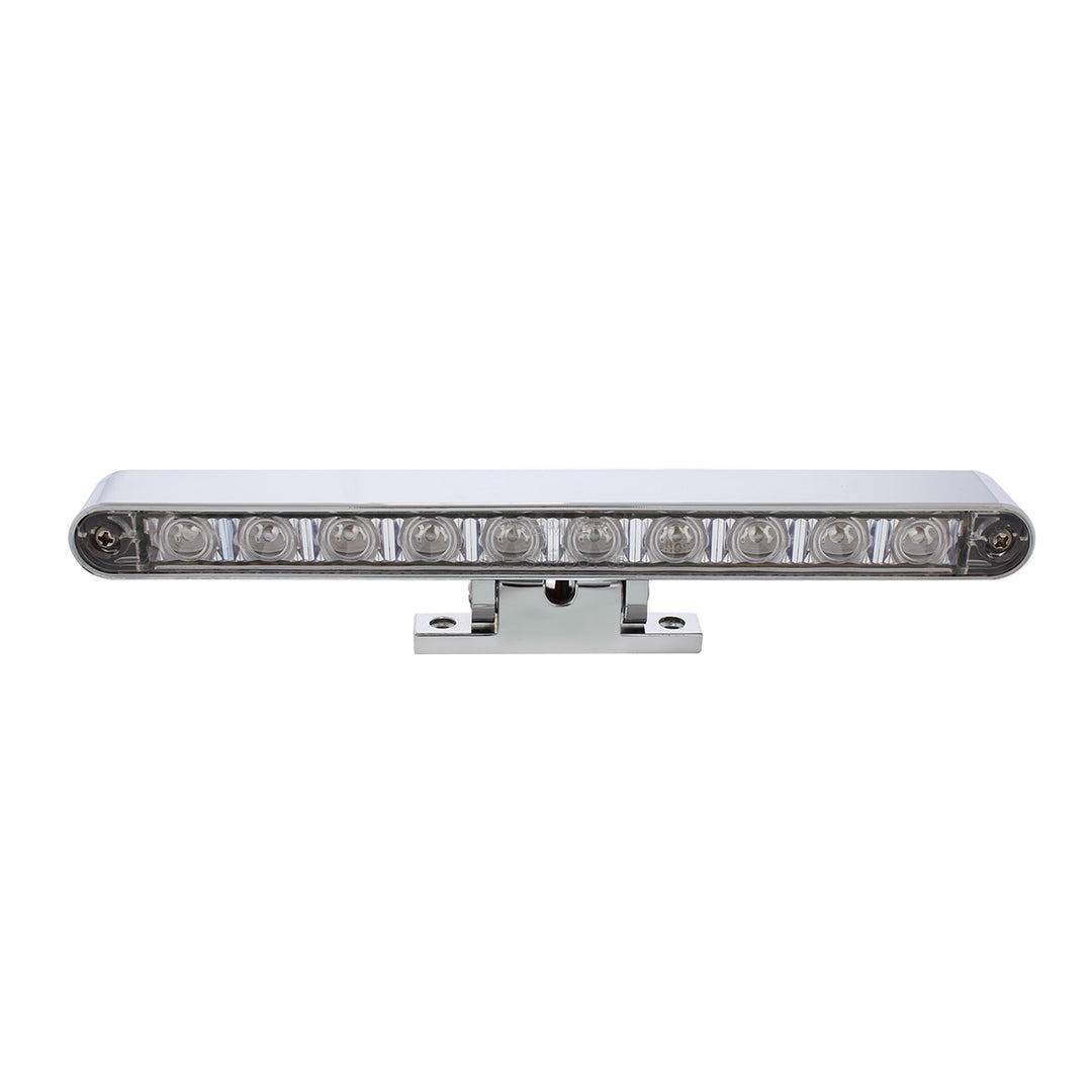10 LED Dual Function 3rd Brake Light With Chrome Swivel Pedestal Base - Red LED/Clear Lens - View 4