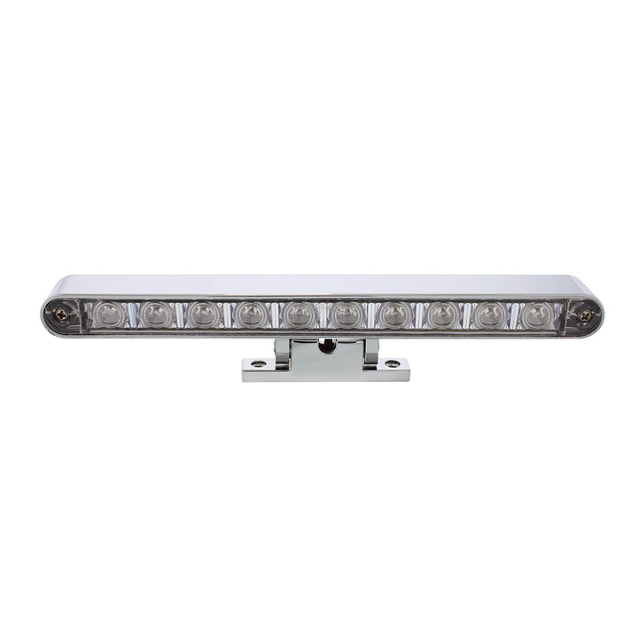 10 LED Dual Function 3rd Brake Light With Chrome Swivel Pedestal Base - Red LED/Clear Lens - View 4