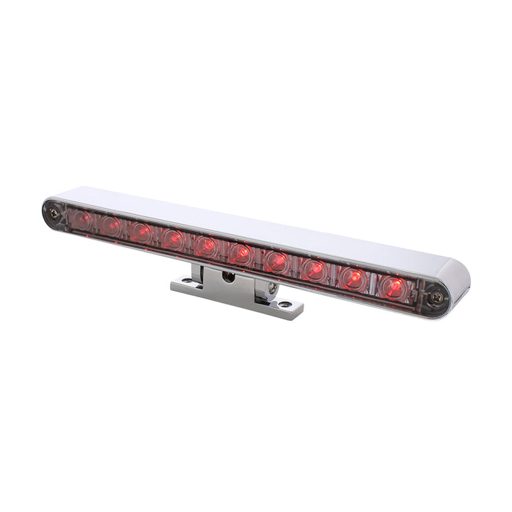 10 LED Dual Function 3rd Brake Light With Chrome Swivel Pedestal Base - Red LED/Clear Lens - View 5