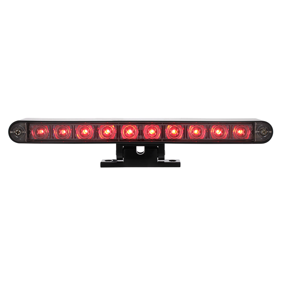 10 LED Dual Function 3rd Brake Light With Black Swivel Pedestal Base - Red LED/Clear Lens - View 1