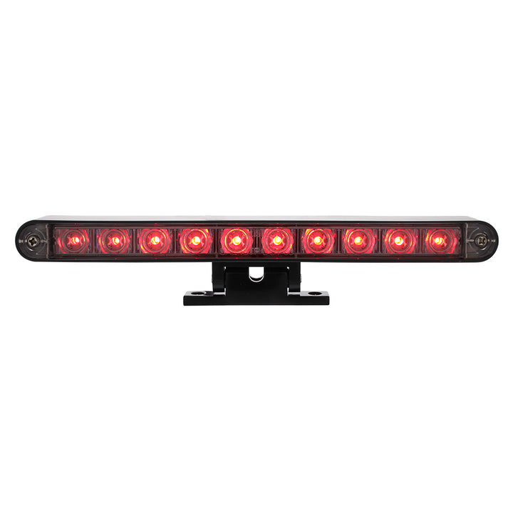 10 LED Dual Function 3rd Brake Light With Black Swivel Pedestal Base - Red LED/Clear Lens - View 1
