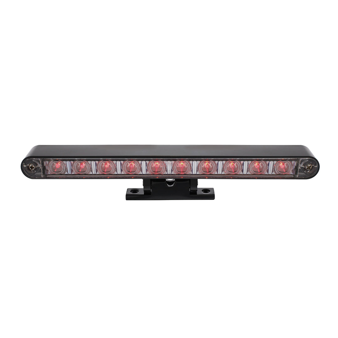 10 LED Dual Function 3rd Brake Light With Black Swivel Pedestal Base - Red LED/Clear Lens - View 3