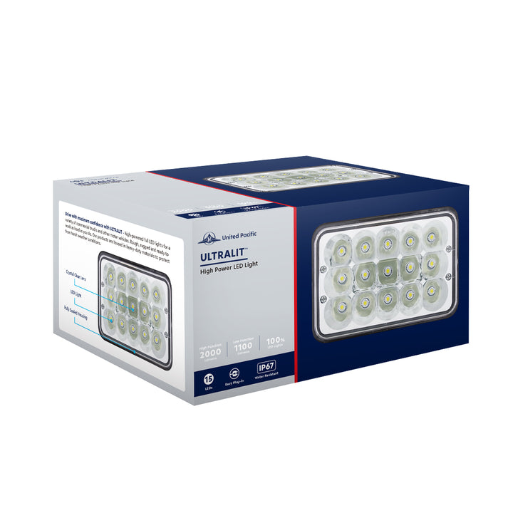 ULTRALIT - 15 High Power LED Rectangular Light - View 2