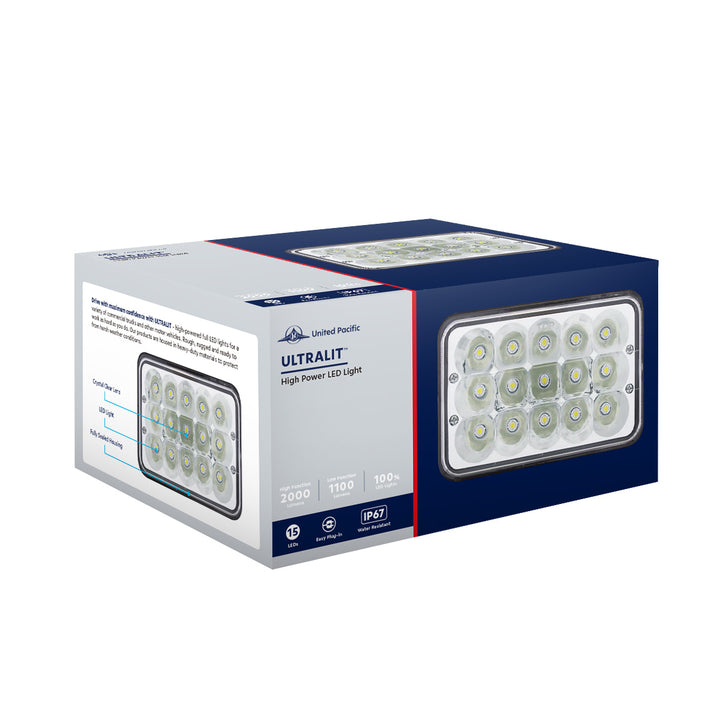 ULTRALIT - 15 High Power LED Rectangular Light - View 3