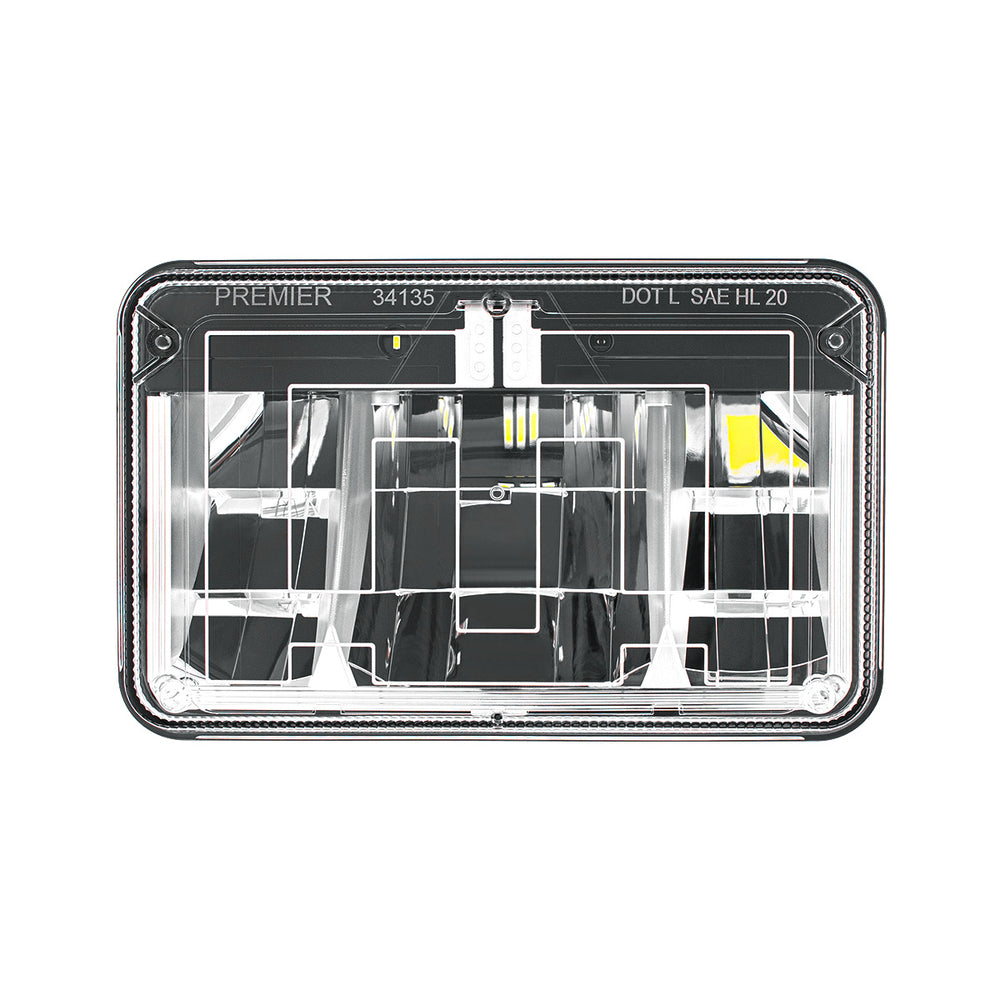 ULTRALIT - Heated 4" X 6" LED Headlight With Polycarbonate Lens & Housing - Low Beam - View 2