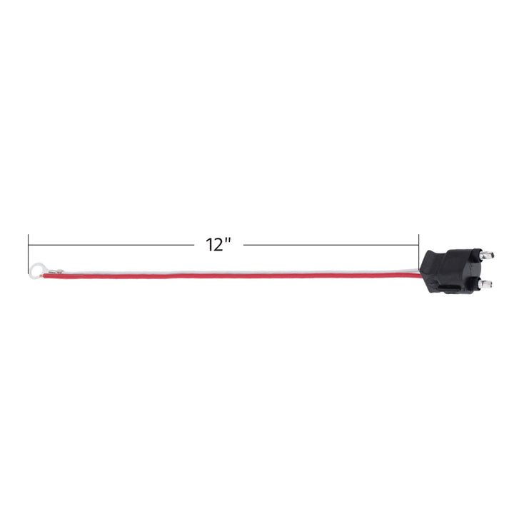 2 Wire Pigtail With 2 Prong Straight Plug - 12" Lead (Retail) - View 5