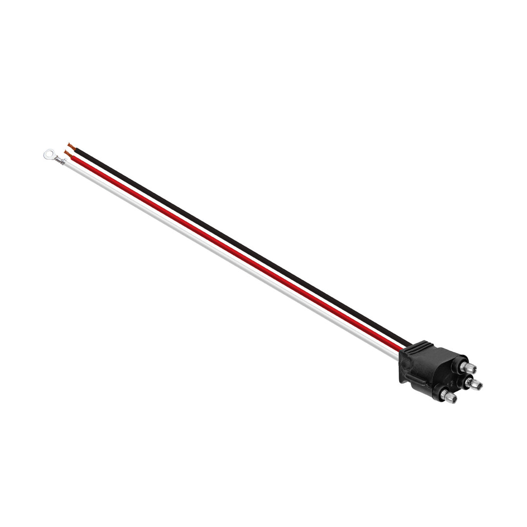 3 Wire Pigtail With 3 Prong Straight Plug - 12" Lead (Retail) - View 2