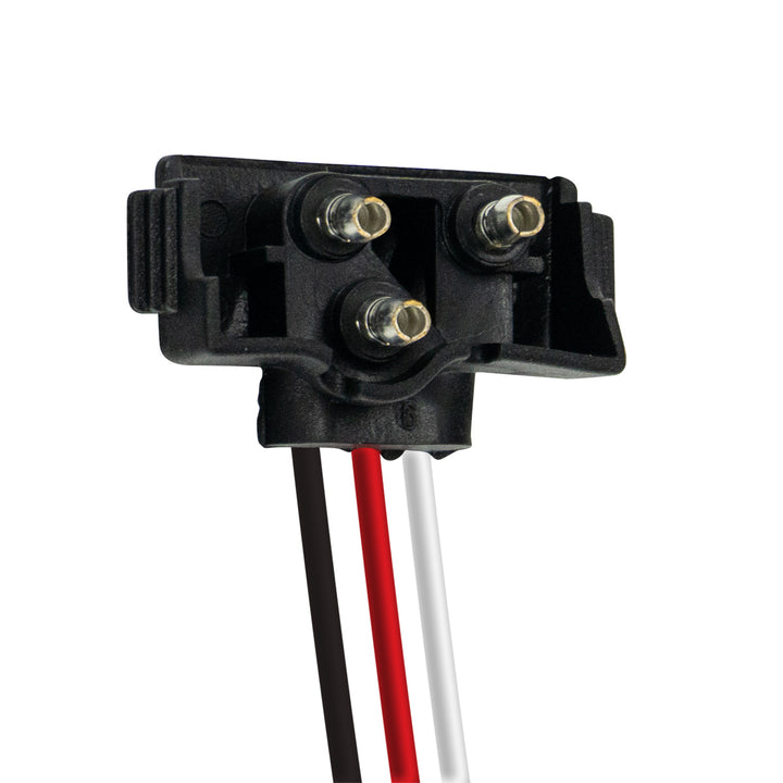3 Wire Pigtail With 3 Prong Right Angle Plug - 12" Lead (Retail) - View 1