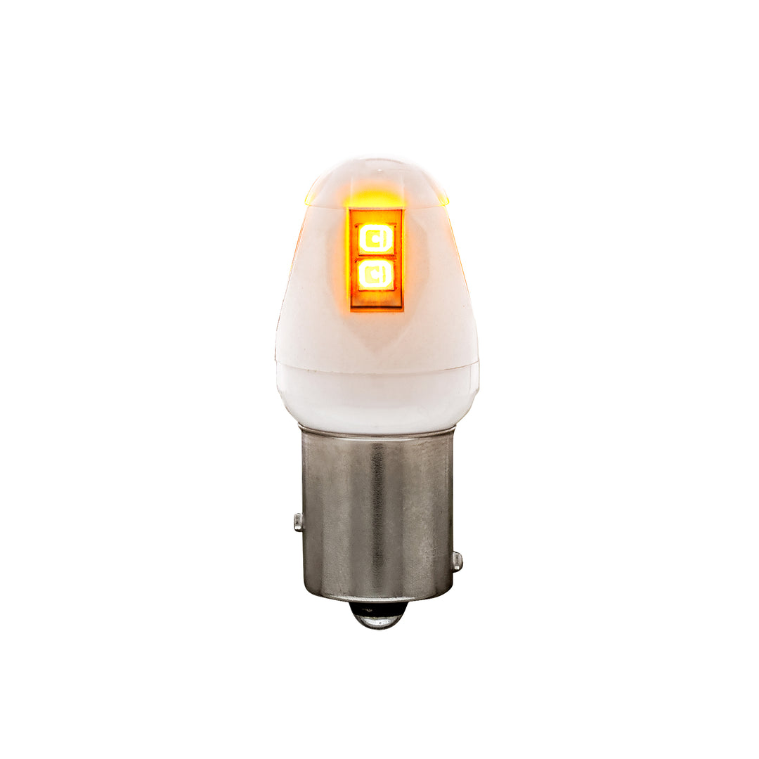 High Power 8 LED 1157 Type Bulb - Amber (Color Box of 2) - View 1