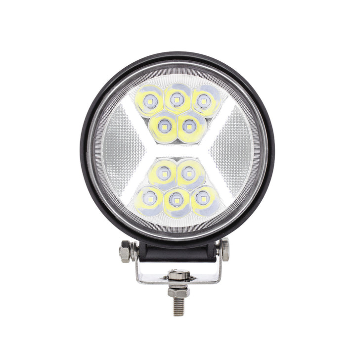 4.5" 24 High Power LED Work Light With "X" White Light Guide - View 1