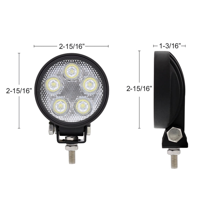 5 LED High Power Mini Work Light - Round Flood Light - View 5