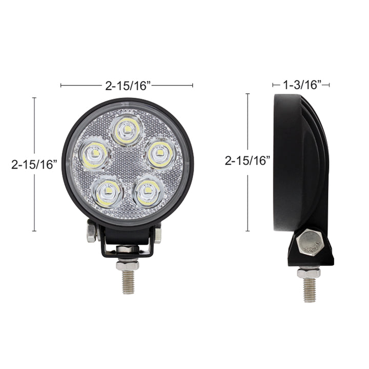 5 LED High Power Mini Work Light - Round Spot Light - View 5