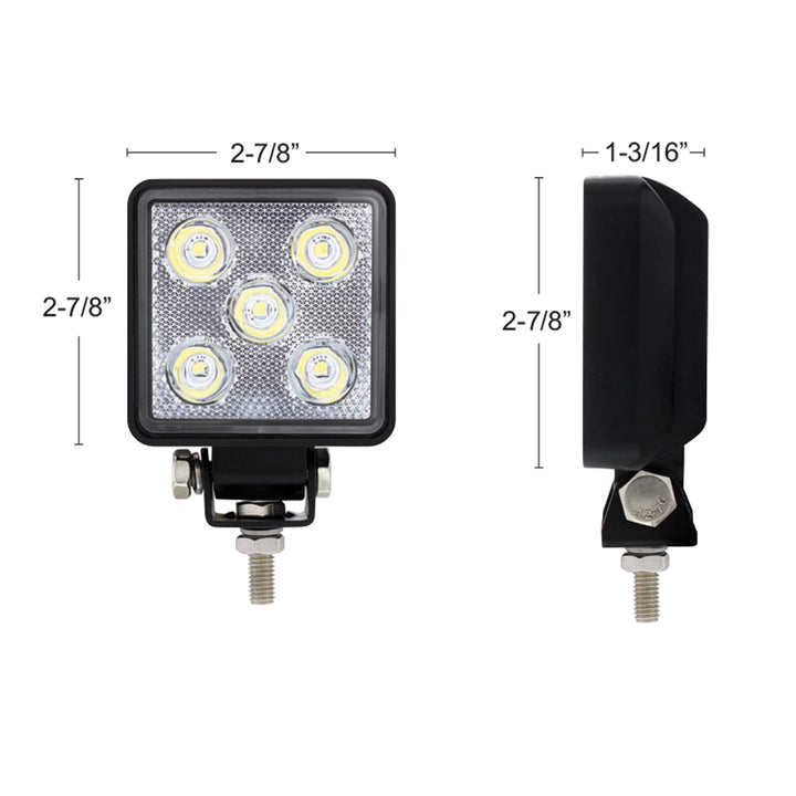 5 LED High Power Mini Work Light - Square Spot Light - View 5