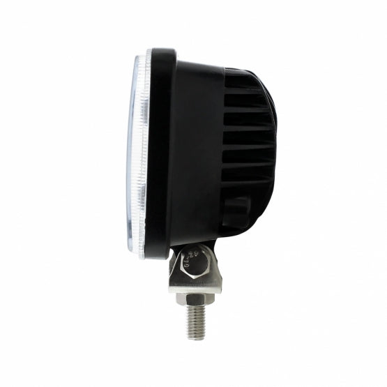 8 High Power LED Rectangular Work Light With Chrome Reflector - View 3