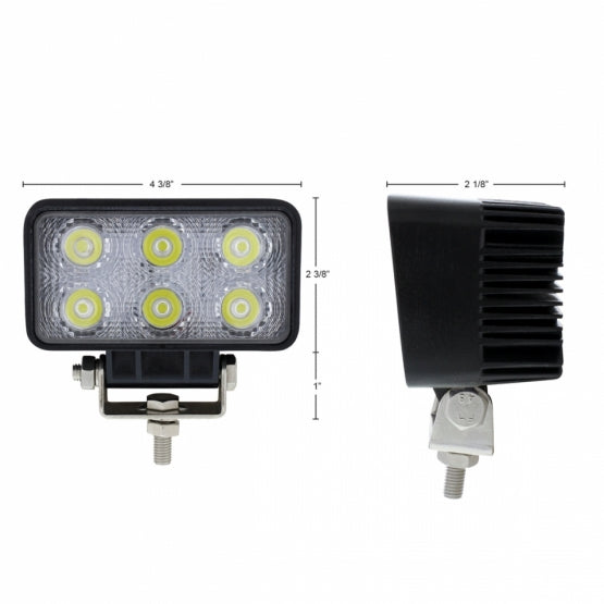 6 High Power LED Rectangular Driving/Work Light - View 5