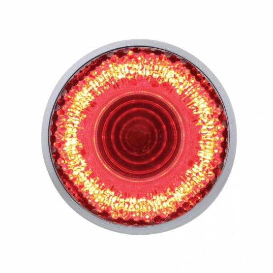 9 LED 2" Round Mirage Light (Clearance/Marker) - Red LED/Clear Lens - View 1