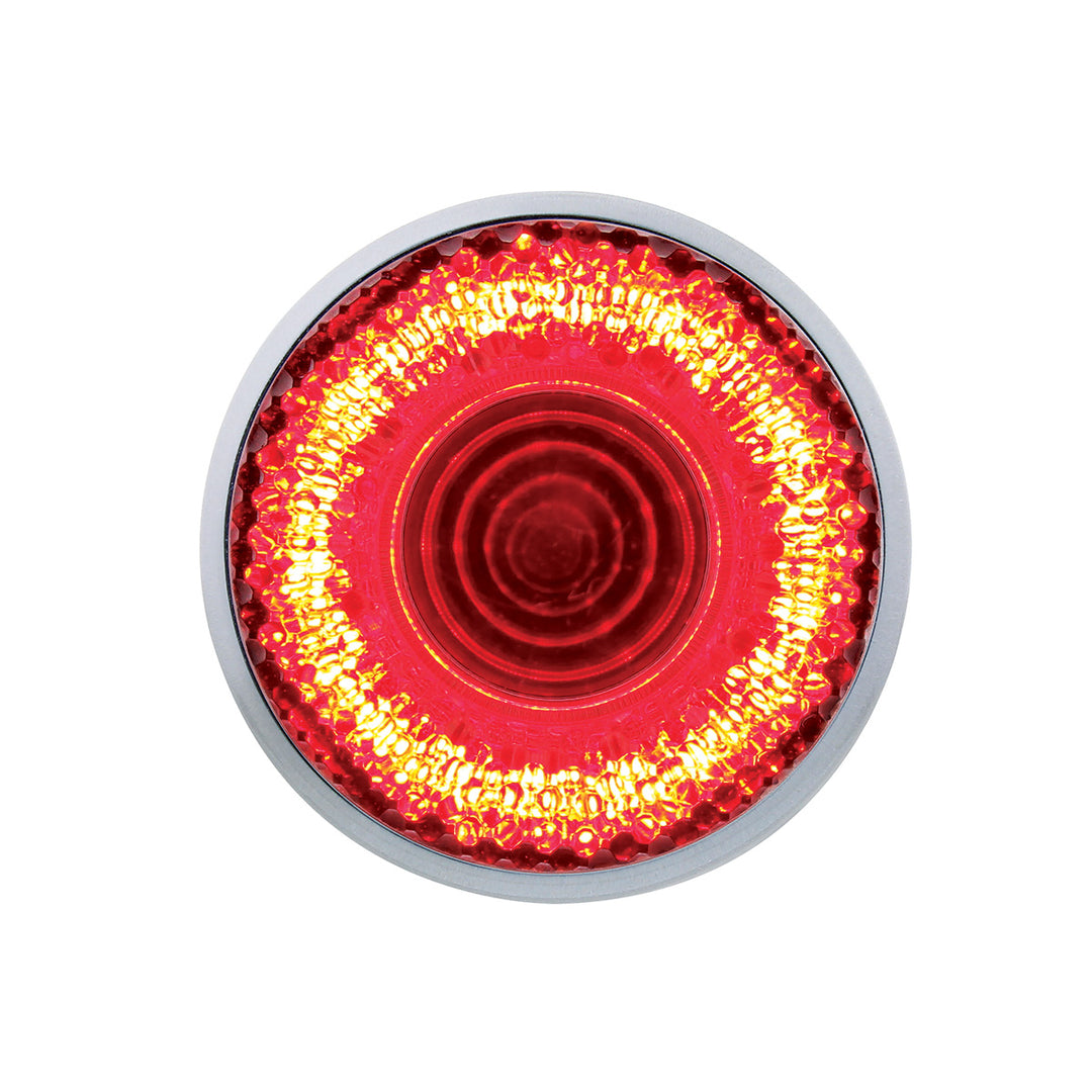 9 LED 2" Round Mirage Light (Clearance/Marker) - Red Led/Clear Lens (Bulk) - View 1